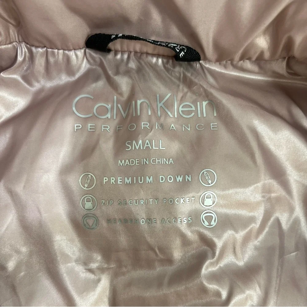 Calvin Klein Performance Rose Gold Puffer Vest Women’s Size Small